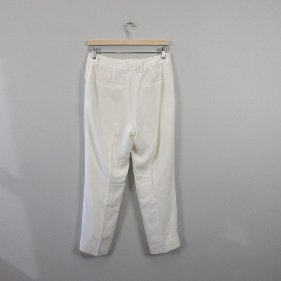 Lafayette 148 New York Clinton White Pants Career Cropped Trousers Womens 4 354 - Picture 7 of 14